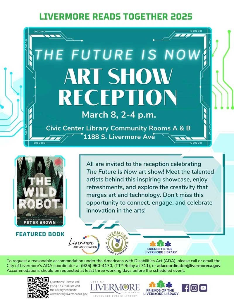 March 8: Reception at the Civic Library for The Future is Now