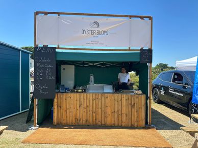 Oyster Buoys serving freshly shucked British Rock Oysters at Lymington Seafood Festival 2025
