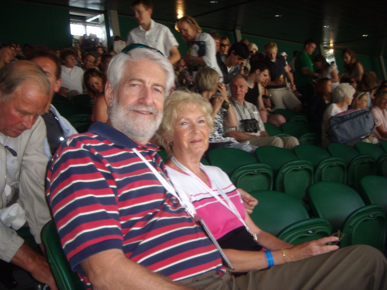 John Williams and  his  wife  Joyce at  Wimbledon  2009