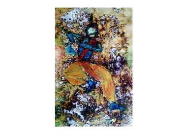 Krishna 
Coffee and Colours on Canvas
2'x1.5'