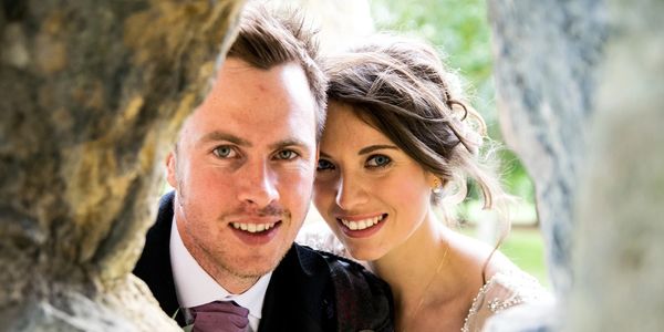 Abingdon Wedding Photographer, The bride and groom smiling 