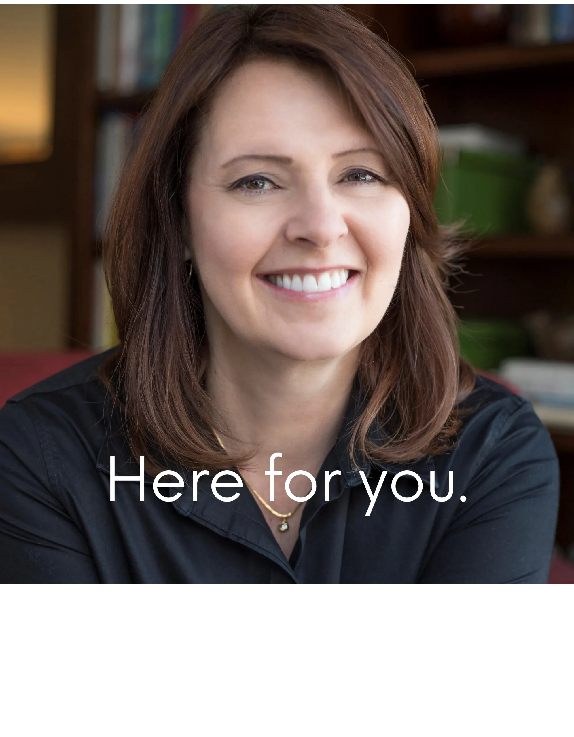 smiling counselor in office close up