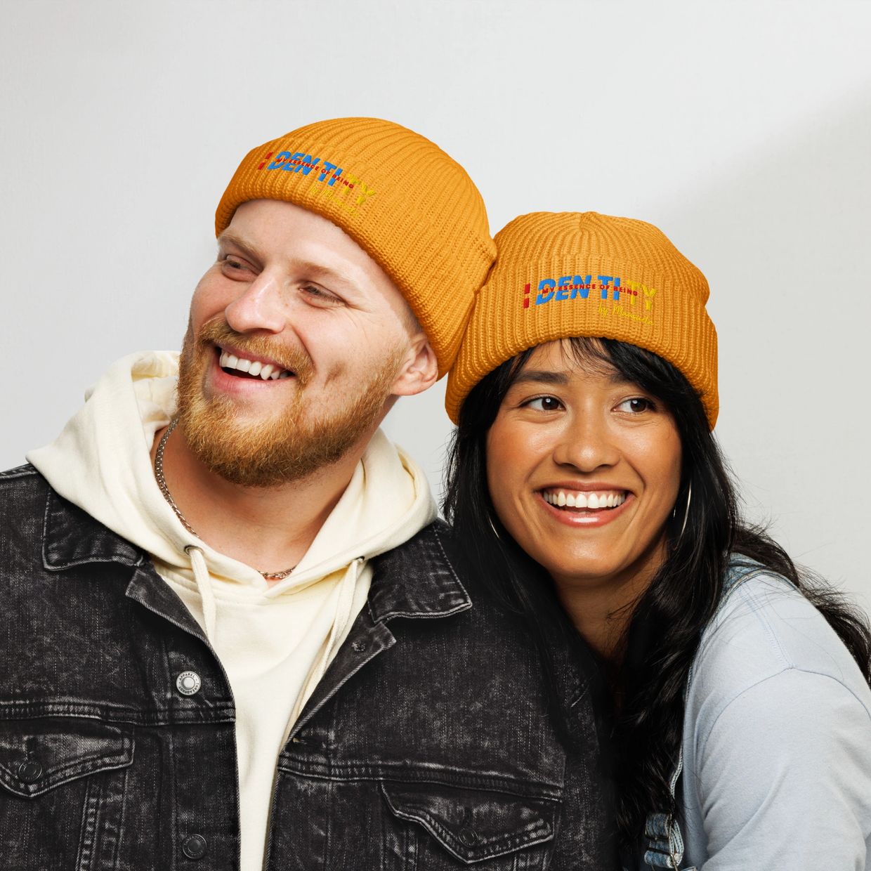 Mansueta Fisherman Beanie, ribbed acrylic knit, one-size, warm unisex hat.