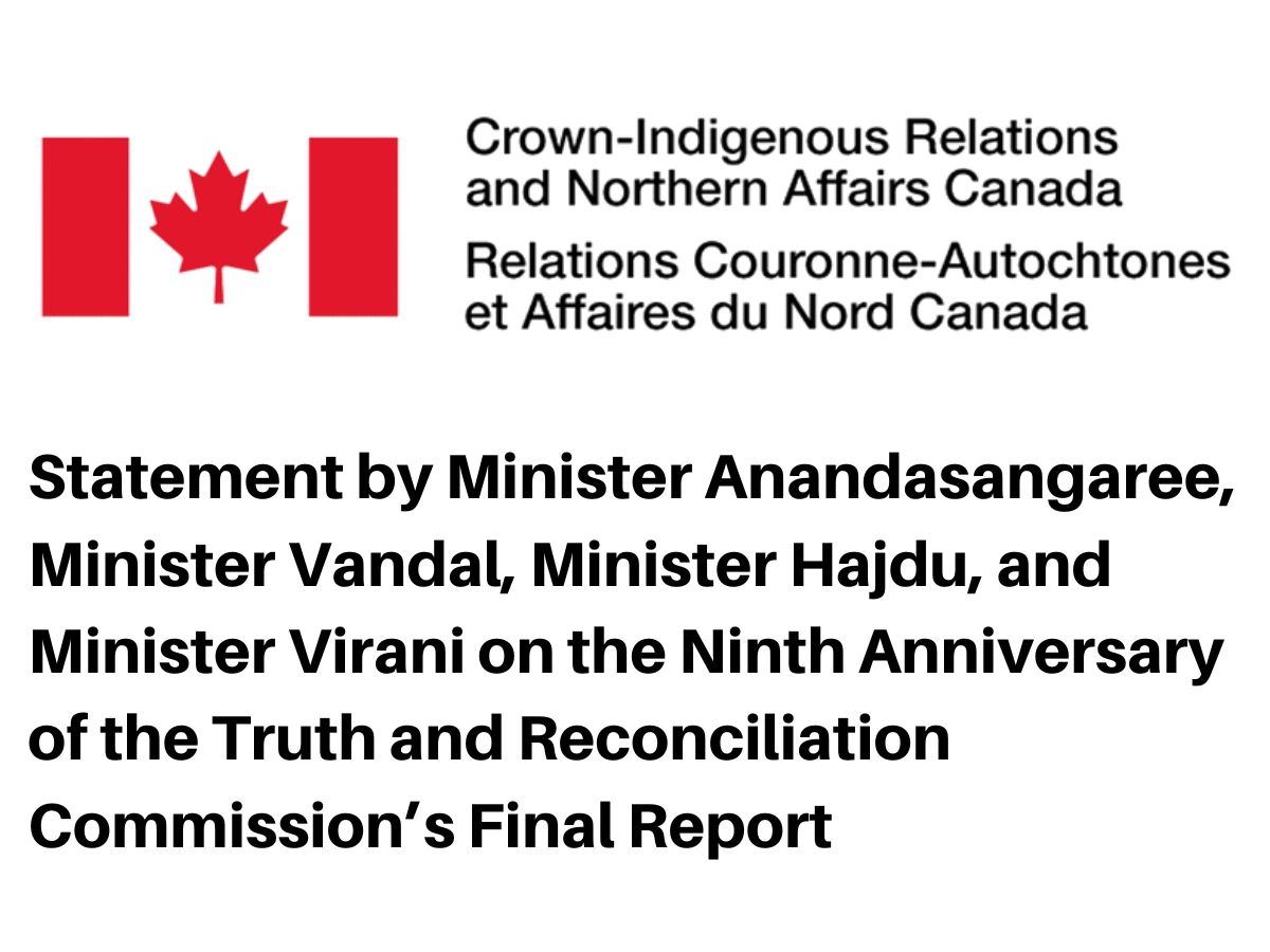 Statement on Ninth Anniversary of TRC's Final Report, image size:1200x900