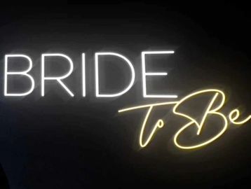 Bride to be neon sign for backdrop