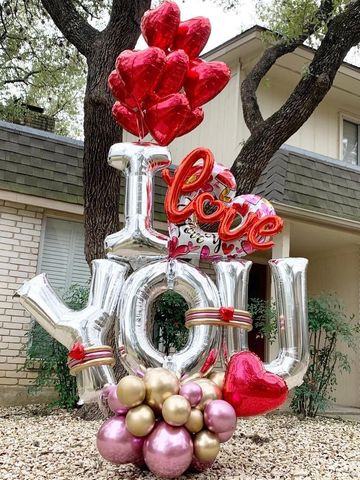 Valentines day balloon bouquet delivery, anniversary balloon delivery