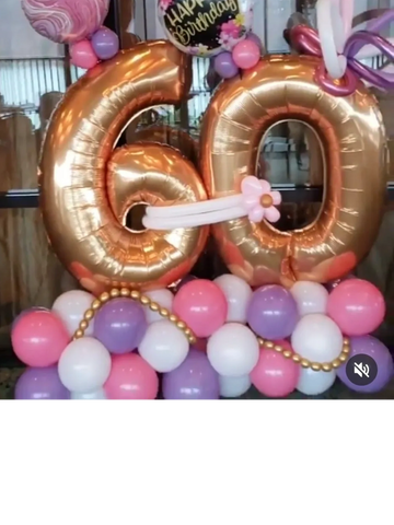 24th Birthday Inflated Helium Balloons Delivered in a Box by a Real High  Street Balloon Shop established in 1999