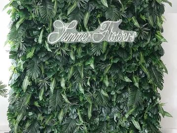 Tropica lgreenery  flower wall event backdrop