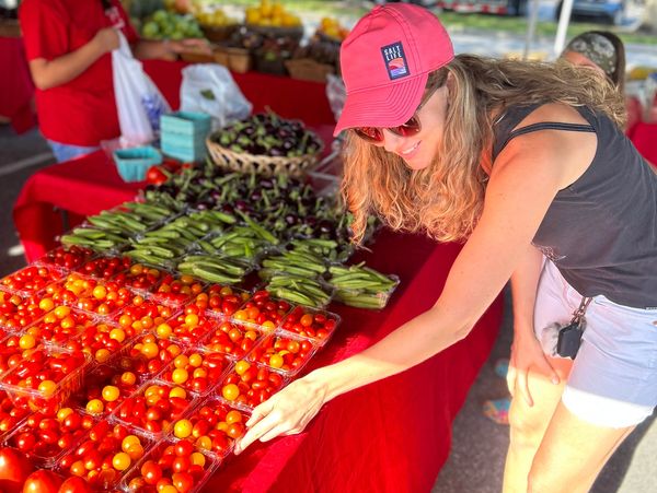 Sourcing at local green market in Palm Beach Gardens