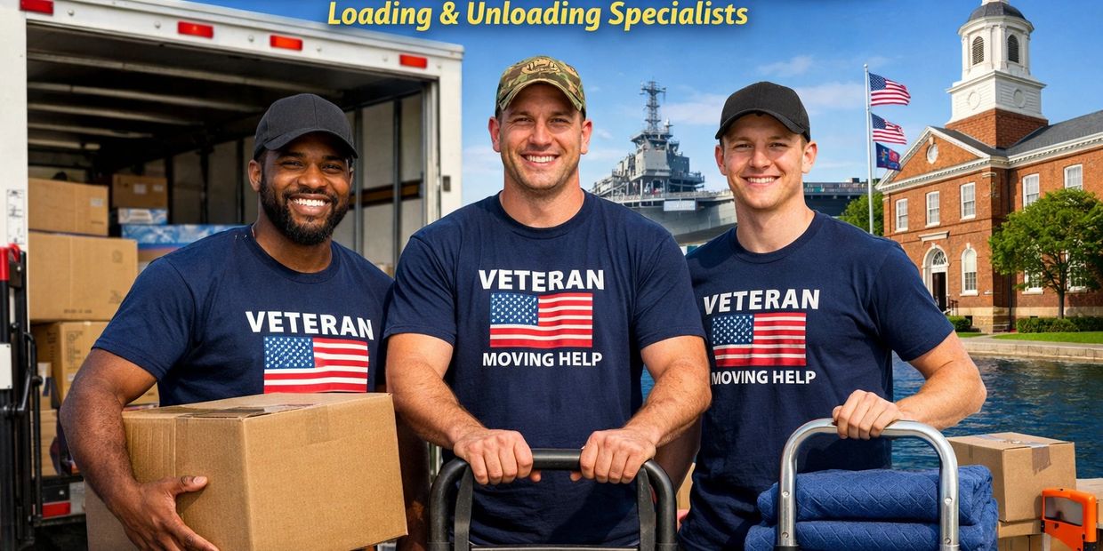 Newport News moving help team loading a rental truck for a local move in Newport News VA