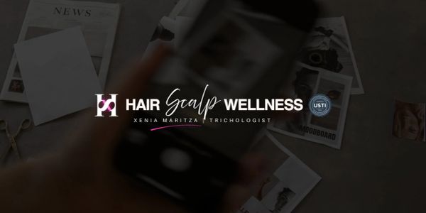Logo for Hair Scalp Wellness by Xenia Maritza, Trichologist.