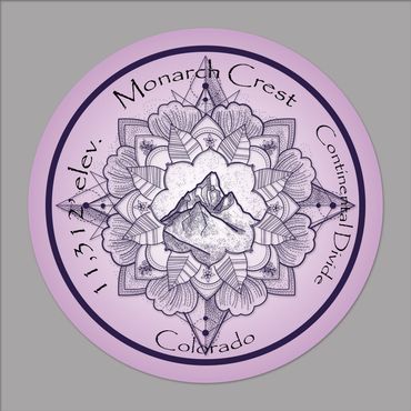 Mountain Mandala lavender 3" round
