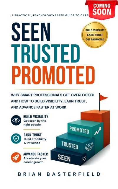 Book cover for 'Seen, Trusted, Promoted' by Brian Basterfield.
