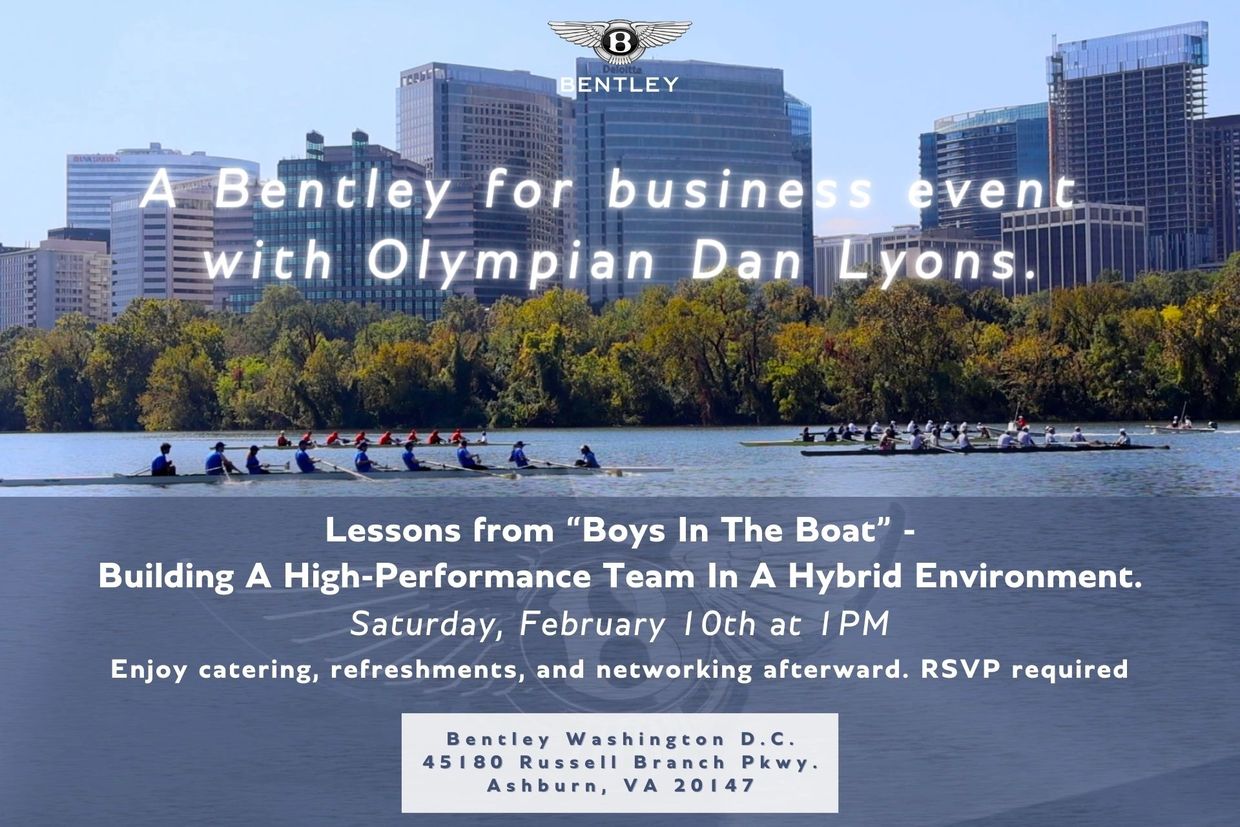 Business event with Olympian Dan Lyons on building high-performance teams in a hybrid environment.