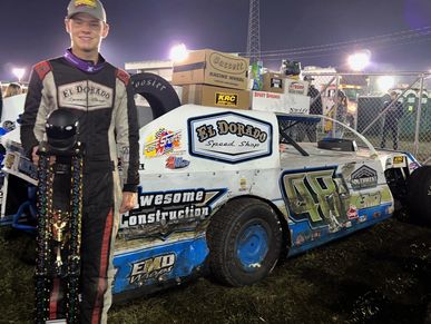 2022 IMCA Super Nationals Modified Top finisher Kollin Hibdon, KRC, Kluhsman Racing