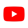 YouTube logo with red play button.