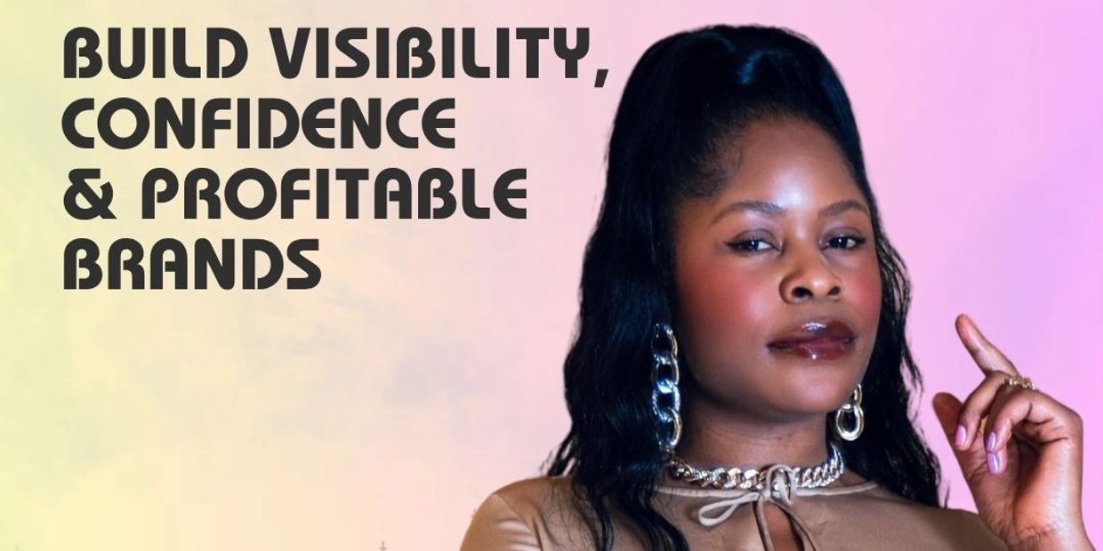 A confident woman promoting brand visibility and profitability.