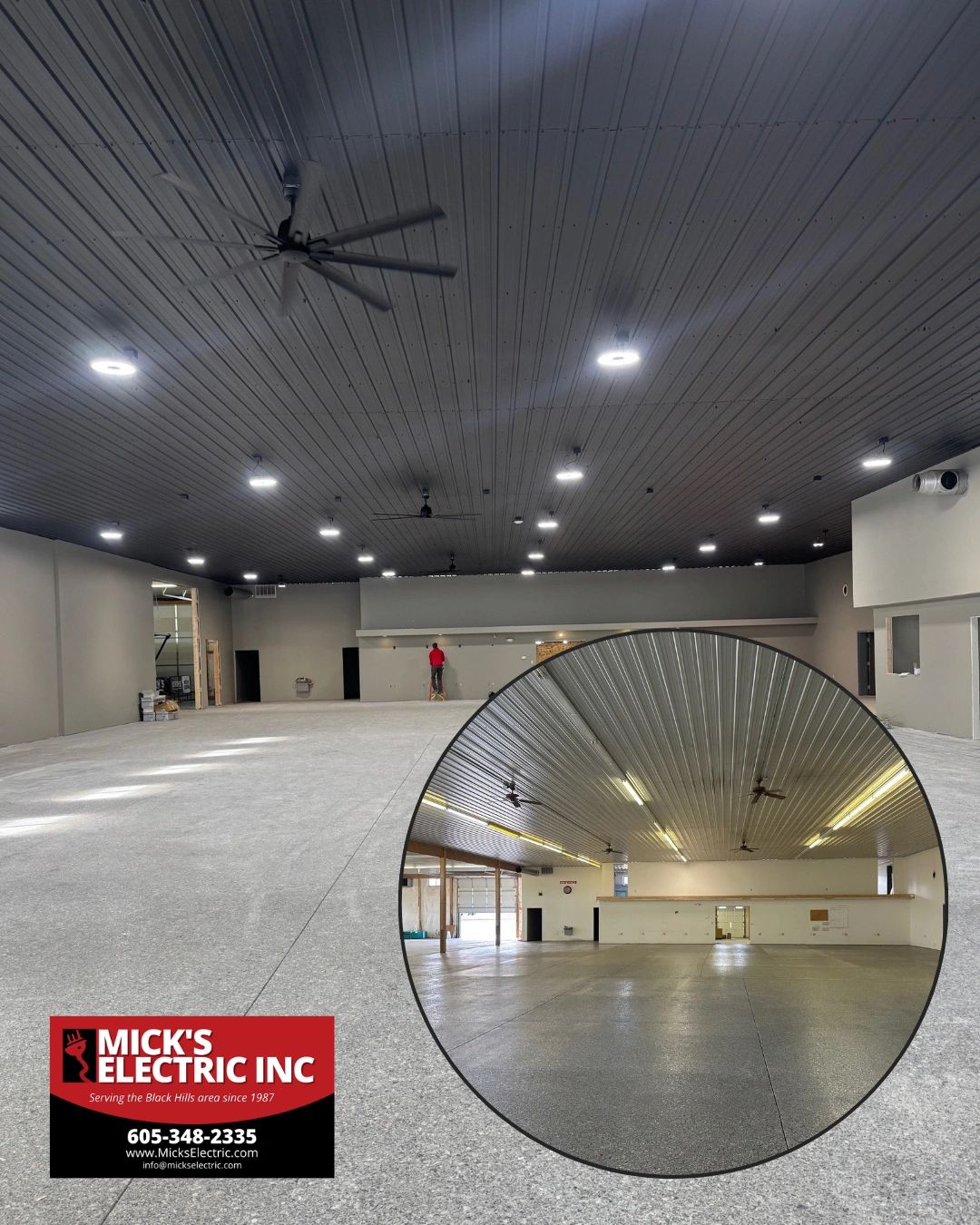 Commercial Shop Lighting and wiring done by Micks Electric, Electrical Contractor Rapid City SD