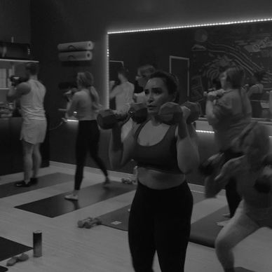 Group Fitness Class at a Fitness Studio