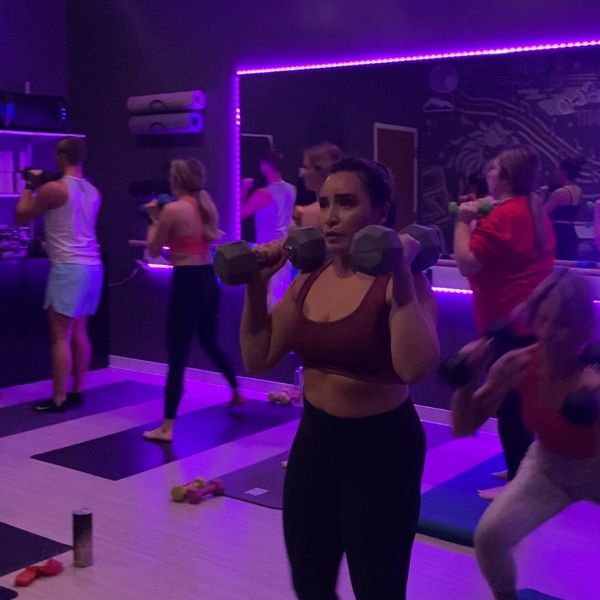 Group Fitness Class at a Fitness Studio