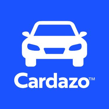 Logo of Cardazo with a white car icon on blue background.