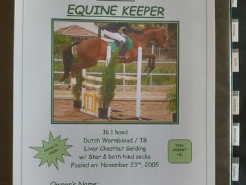 Click pic to get your EQUINE KEEPER started!