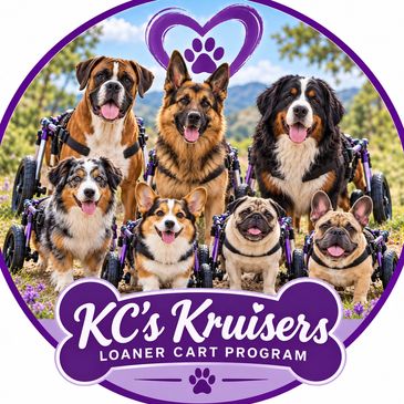 KC's Kruisers Loaner Cart Program helps dogs of all breeds stay mobile with wheelchairs for loan