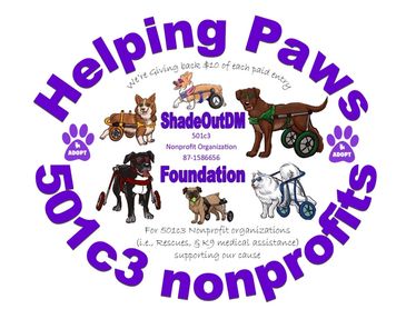 501c3 nonprofit organizations or rescue groups for DM awareness advocacy helping paws for dogs &pups