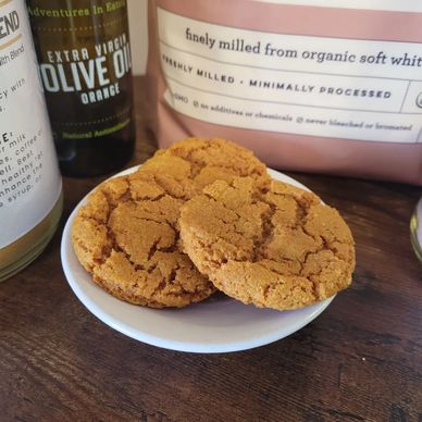 Turmeric Turkey Tail Latte Blend with Orange Extra Virgin Olive Oil Sugar Cookie