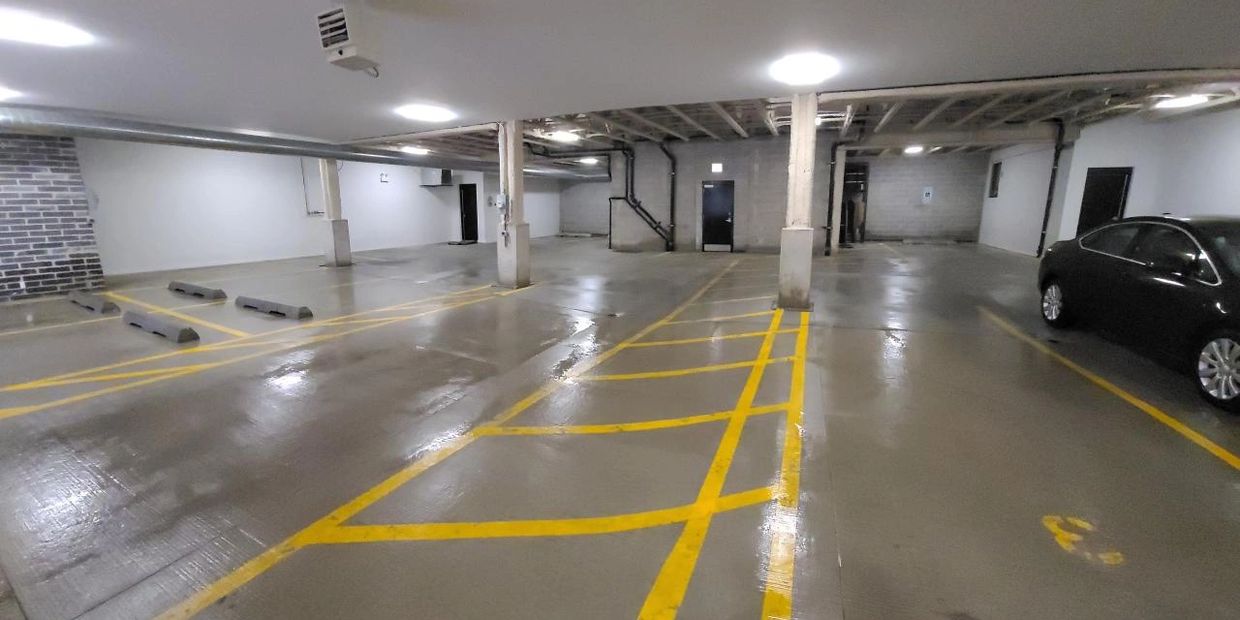 Cleaned parking garage 