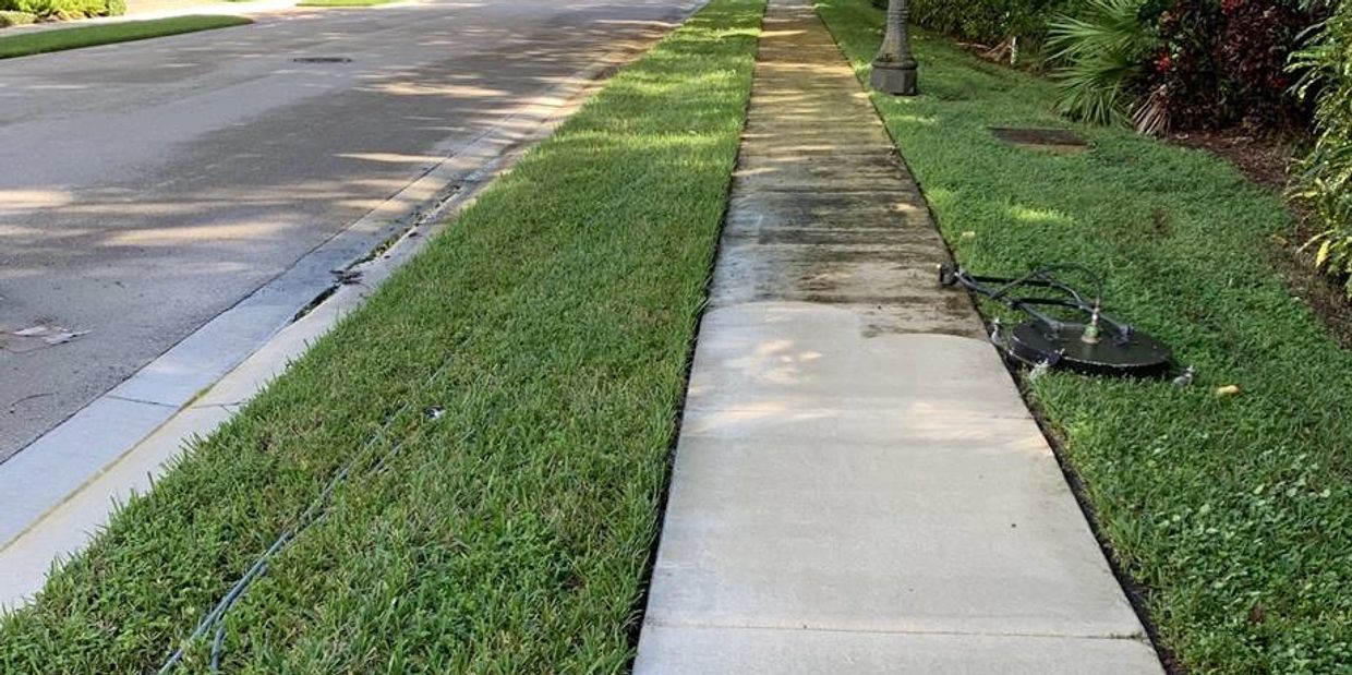 Cleaned HOA sidewalk