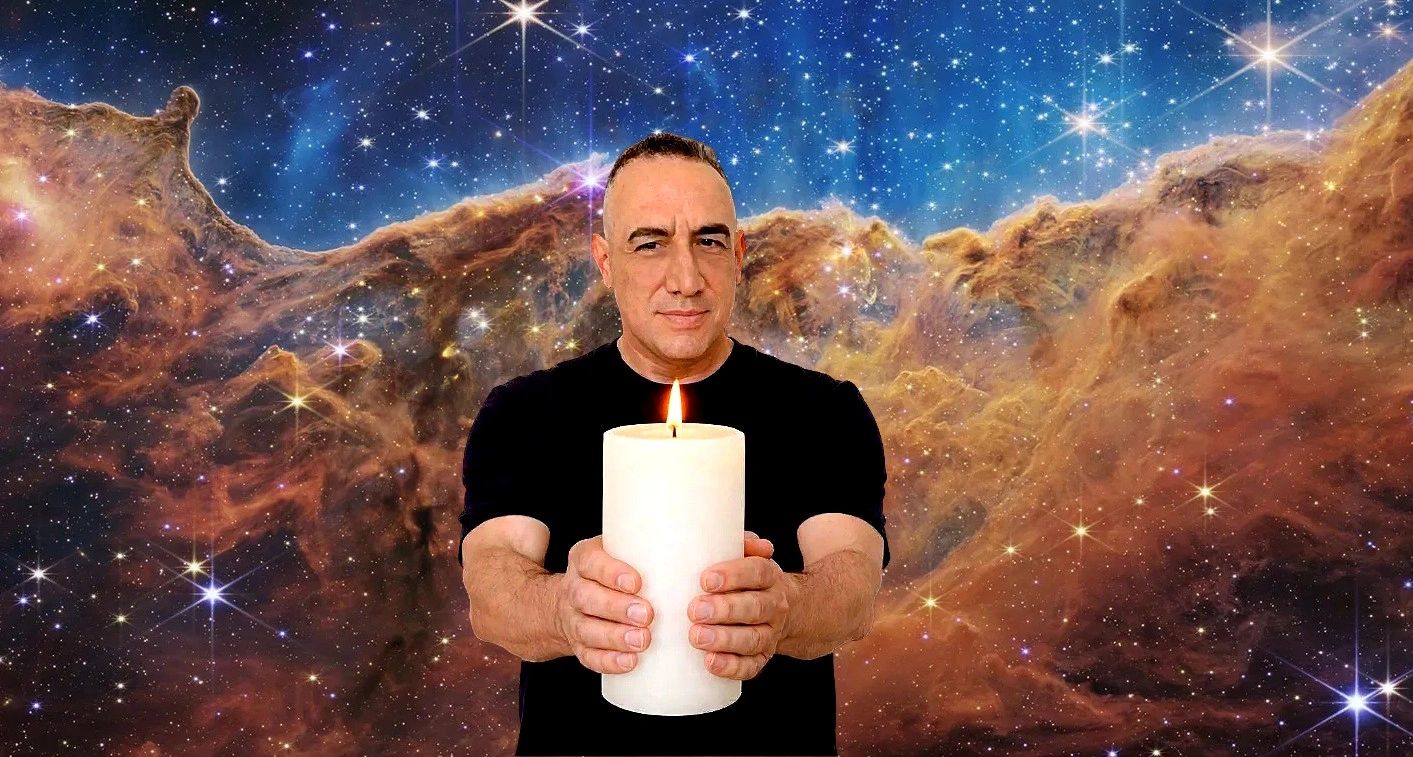 James performing personalized spellcasting and energy work