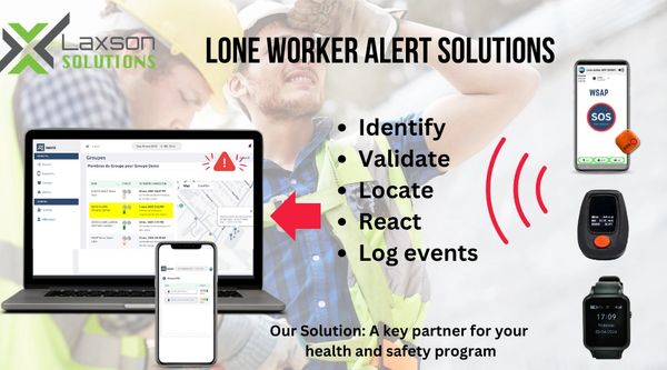 Display lone worker alert solutions with PC and Lone worker devices