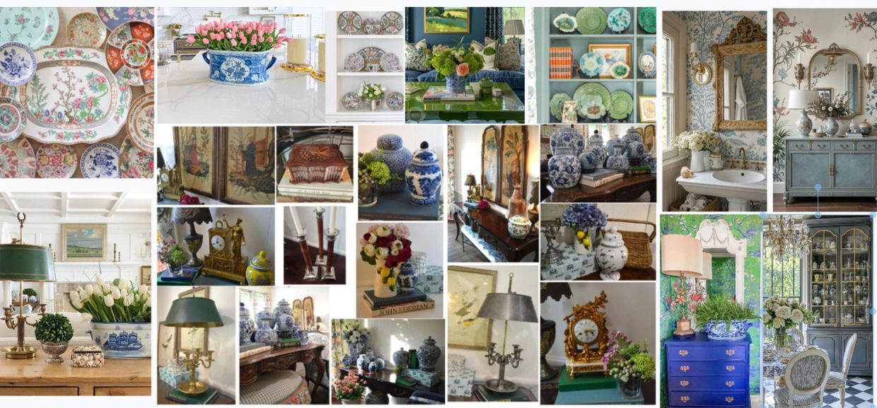 Vintage, timeless accents and furnishings