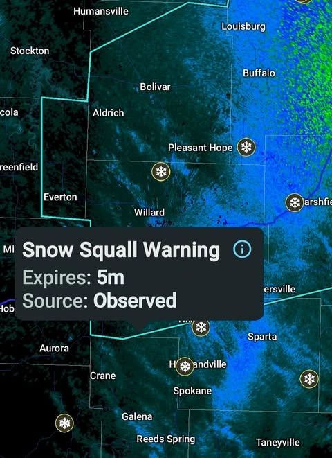 NWS Issued its First-Ever Snow Squall Warning for the Ozarks
