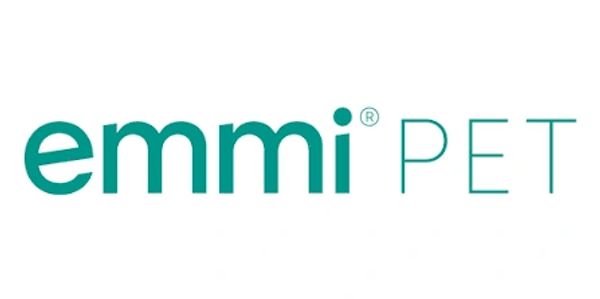 Emmi PET logo in teal color