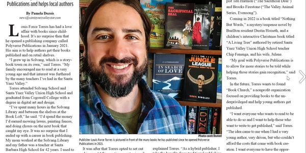 Portrait of Louis Force Torres with his publication achievements.