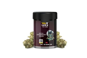 LUXX THC-A 35GRAMS FLOWER JAR SATIVA - STRAWBERRY COUGH