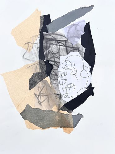 Self Portrait 2 Mixed Media Collage on Paper 2025