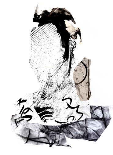 Self Portrait 24x18 Mixed Media Collage on Paper 2026