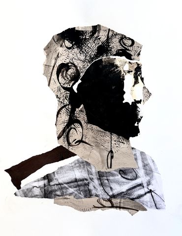 Self Portrait 24x18 Mixed Media Collage on Paper 2026