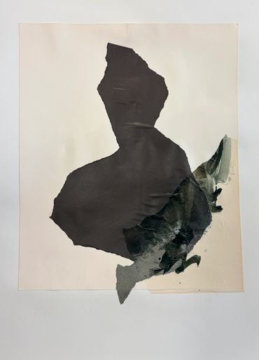 Portrait in Gray 24x18 Mixed Media Collage on Paper 2026