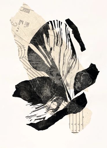 REQUIEM 1 Mixed Media Collage on Paper 2025