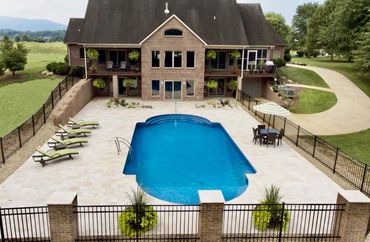 Completed vinyl liner pool install, plate 14