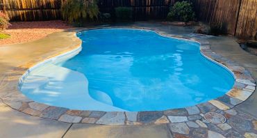Completed vinyl liner pool install, plate 06