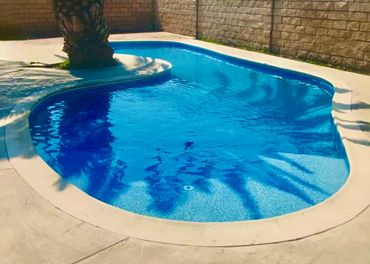 Completed vinyl liner pool install, plate 10