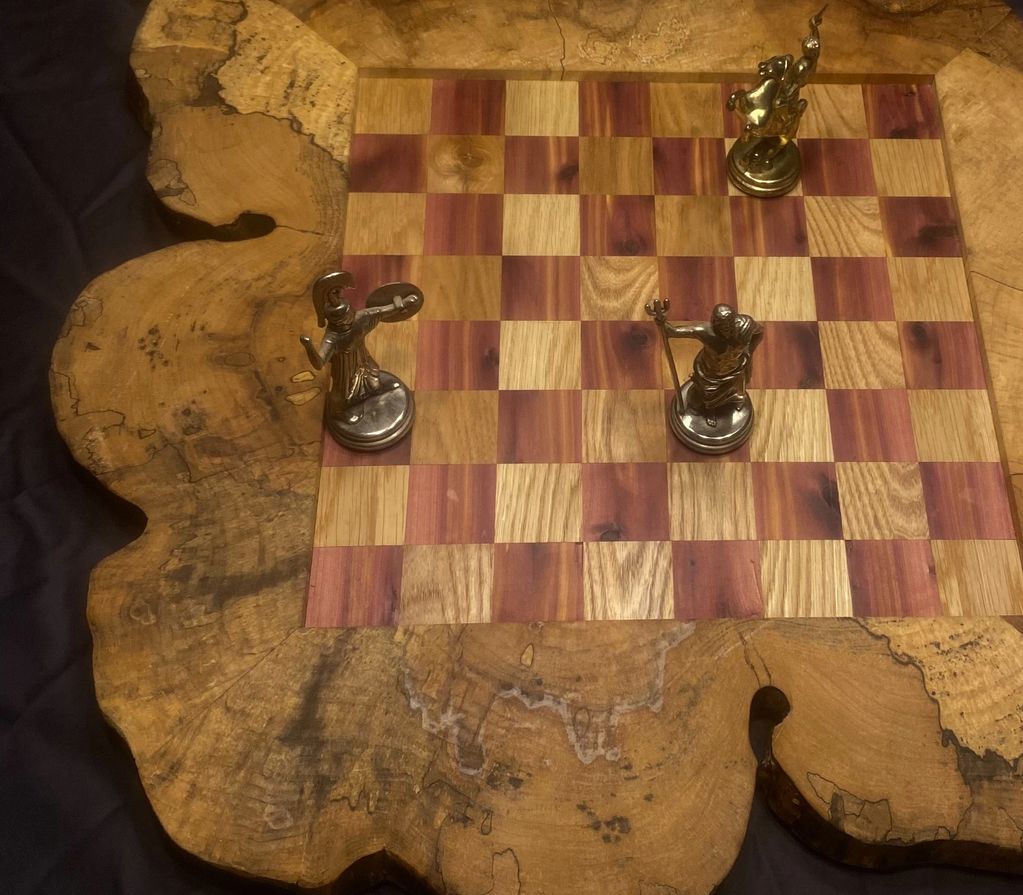 Custom made chess/checker board
