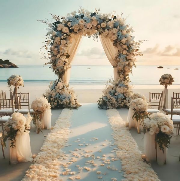 Wedding arch by the ocean 