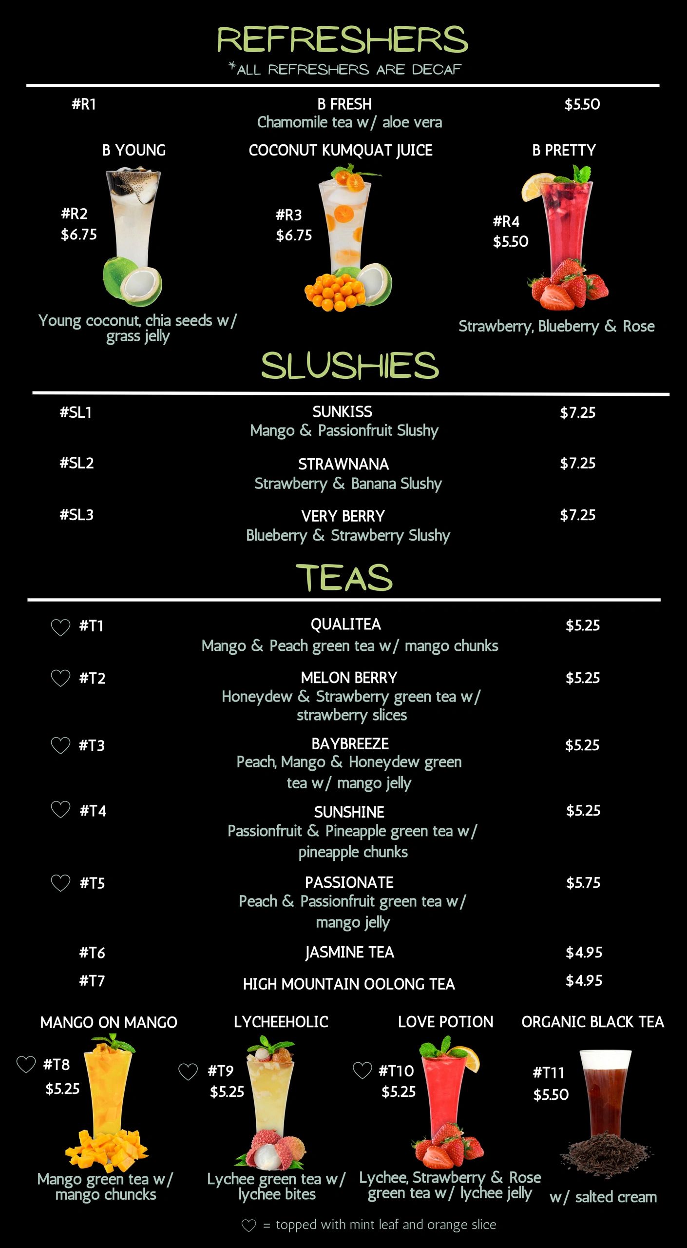 Menu TeaCub Boba & Snack