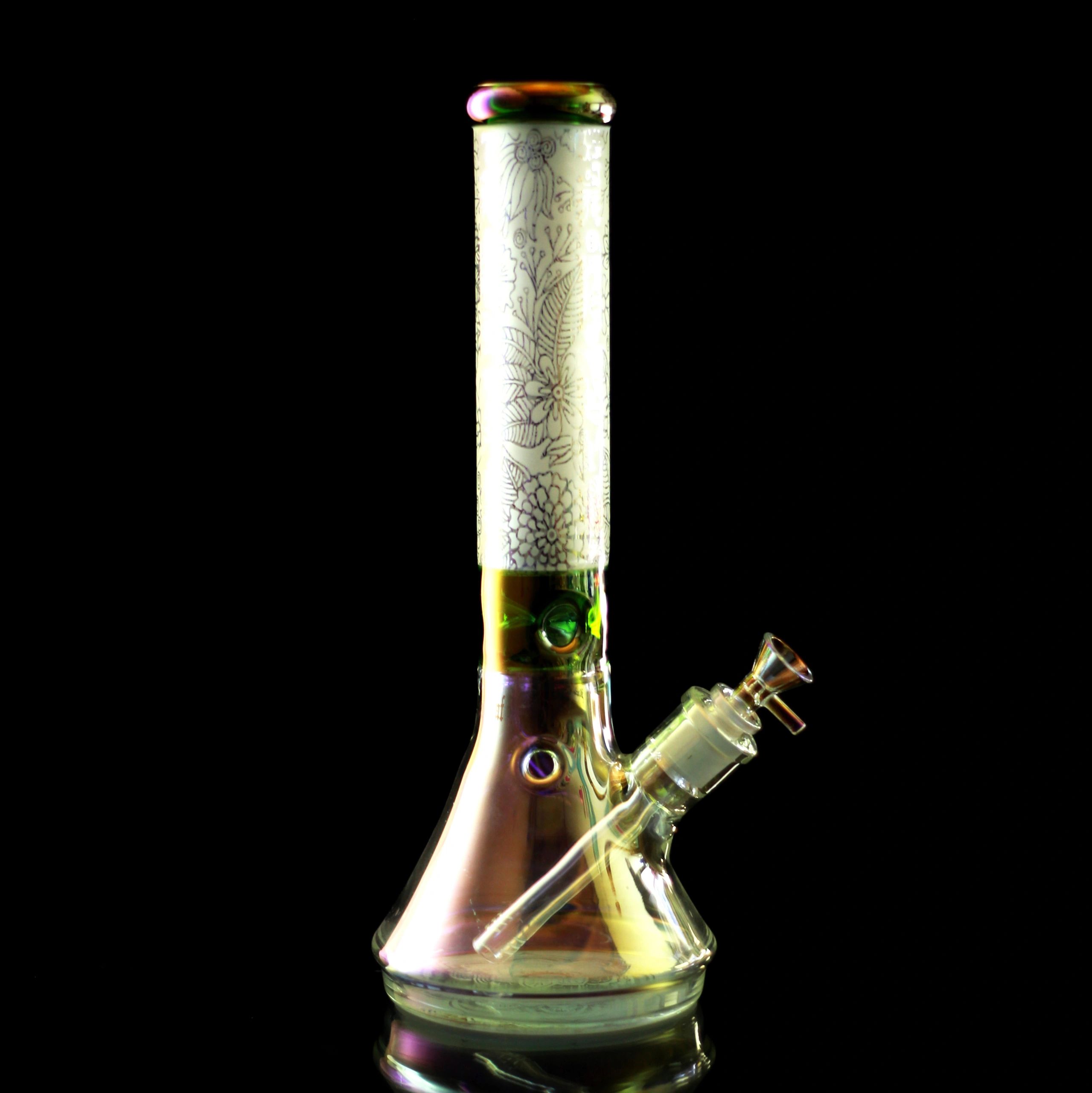 Beaker Bong Ice sandblasted